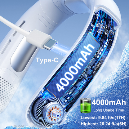 ZenCool Neck Fan | LED Display & Rechargeable