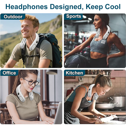 ZenCool Neck Fan | LED Display & Rechargeable