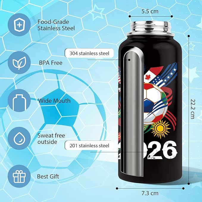 2026 Soccer Tumbler – Sports Travel Mug