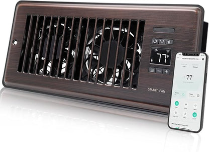 SmartFlow™ Pro Smart Register Booster Fan with Intelligent Thermostat, Remote Control & Quiet HVAC Airflow