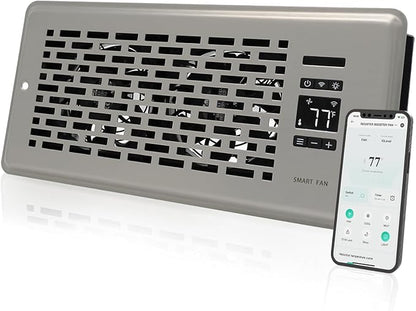 SmartFlow™ Pro Smart Register Booster Fan with Intelligent Thermostat, Remote Control & Quiet HVAC Airflow